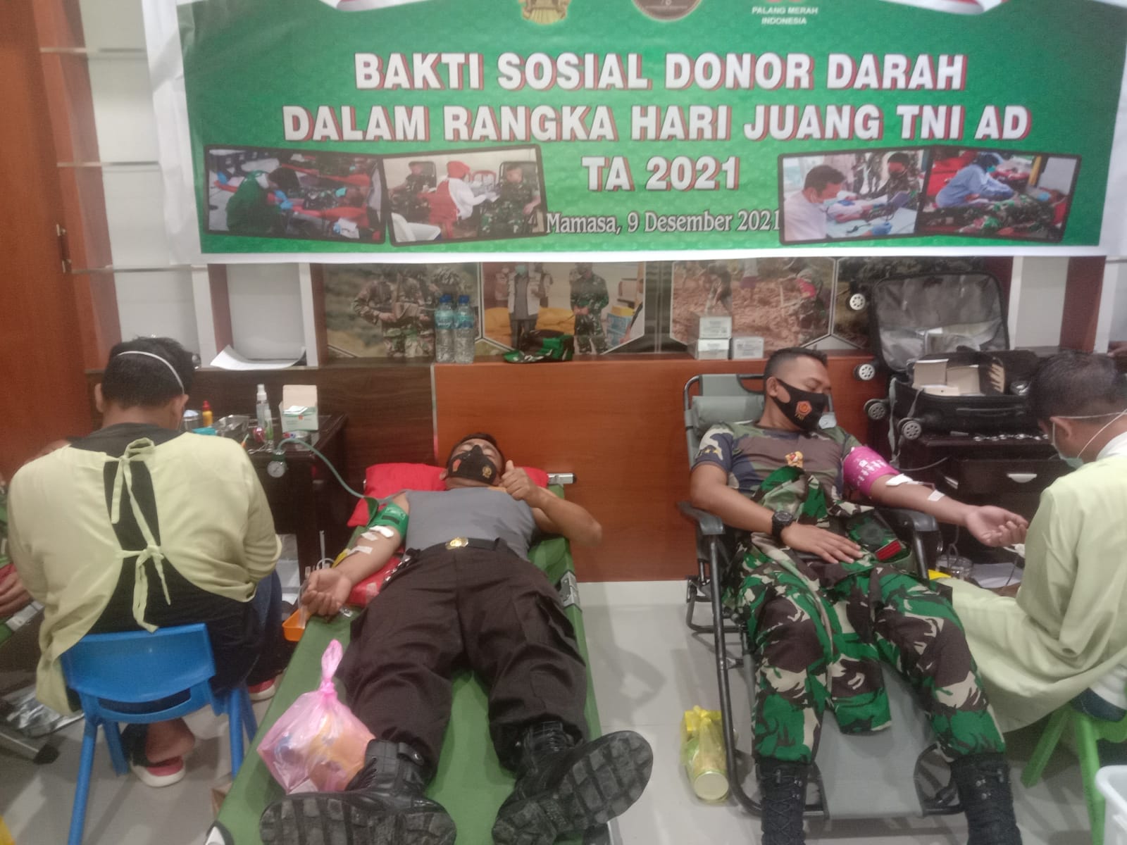 Peringati Hari Juang TNI AD, Kodim Se-Jajaran Korem 142 Tatag Serentak Gelar Donor Darah