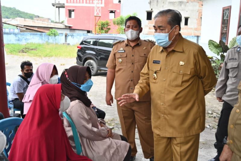 Berbagai Titik Vaksinasi Covid-19 di Dipantau Bupati Sidrap. Dollah : Meski Sudah Divaksin, Namun Tetap Jaga Kesehatan dengan Prokes