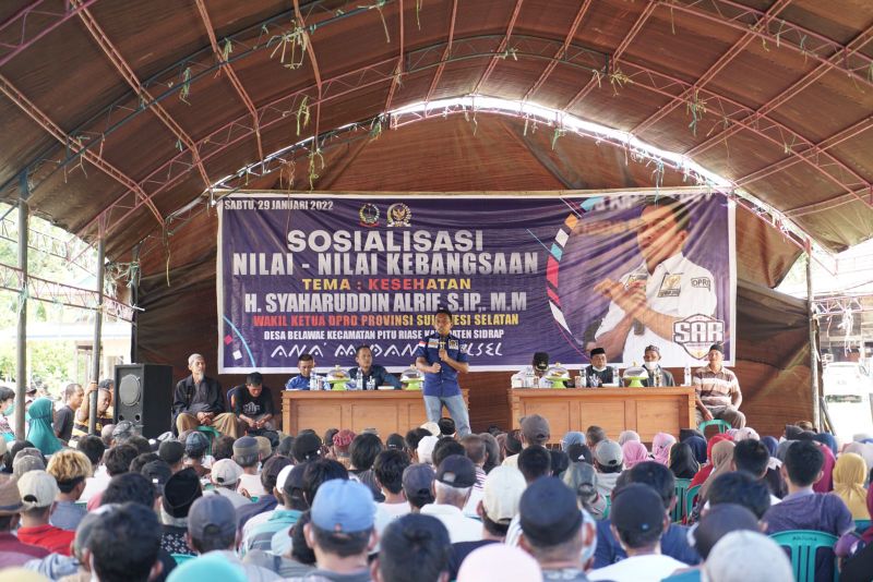 Di Belawae, Syahar Alrif Ajak Warga Tanamkan Nilai-nilai Kebangsaan