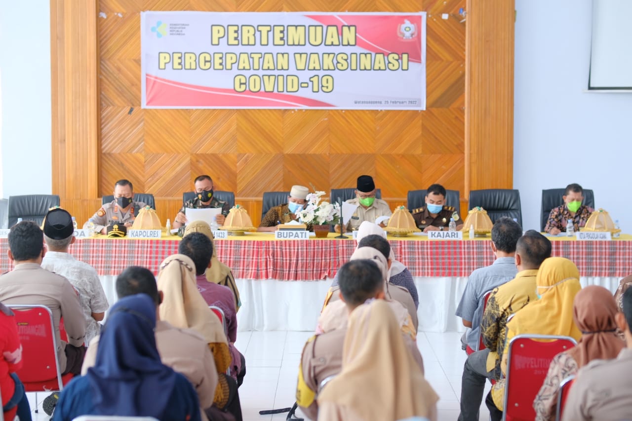 Pemkab Soppeng Gelar Pertemuan Capaian Vaksinasi Covid-19