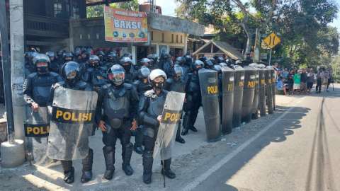 Tetap Kondusif, Dua SSK Brimob Pelopor B Parepare Diterjunkan Kawal Eksekusi Lahan di Enrekang