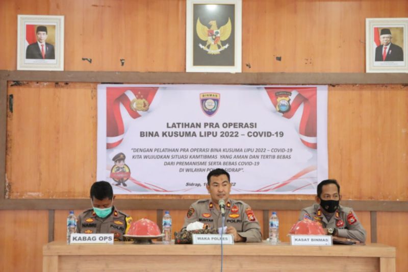 Ops Bina Kusuma Lipu 2022, Polres Sidrap Gelar Lat Pra Ops