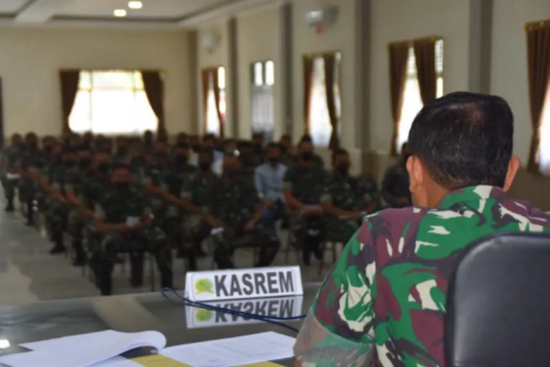 Kasrem 141 Pimpin Rapat Rik/Uji Werving Cata PK TNI-AD Gelombang I Toddopuli