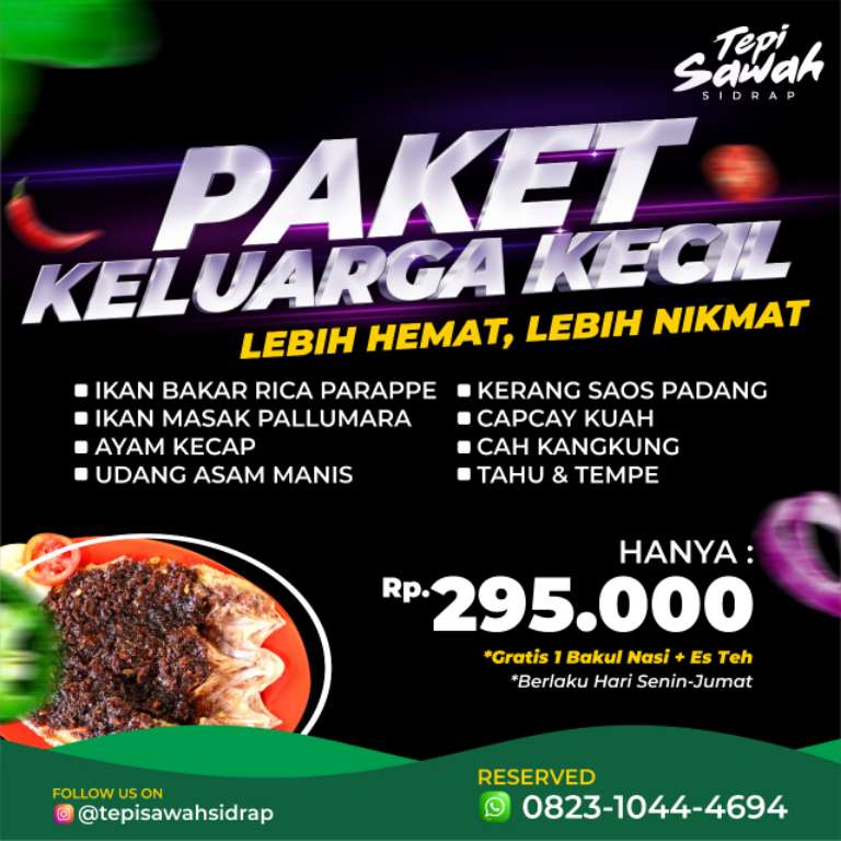 Mau Makan Puas Tanpa Kuras Kantong,? Ayo Buruan Ke Tepi Sawah, Ada Promo Loh