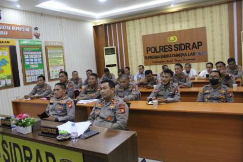 Rapat Anev Bulanan Gangguan Kamtibmas Secara Virtual, Ini Paparan Kapolres Sidrap