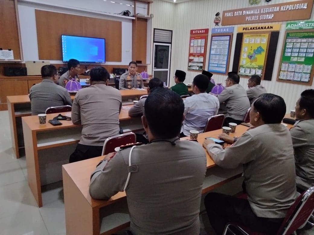 Kapolres Sidrap Pimpin Rapat Lintas Agama dengan Beberapa Tokoh