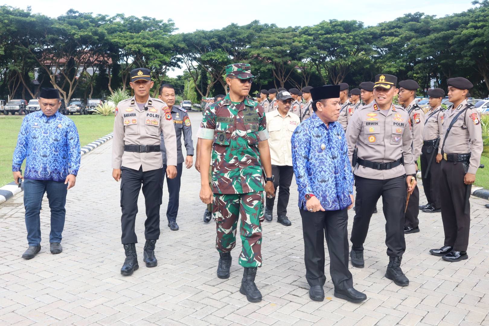 Kapolres Sidrap Bersama Unsur Forkopimda Ikuti Apel Gelar Pasukan Kesiapsiagaan Penanganan Bencana