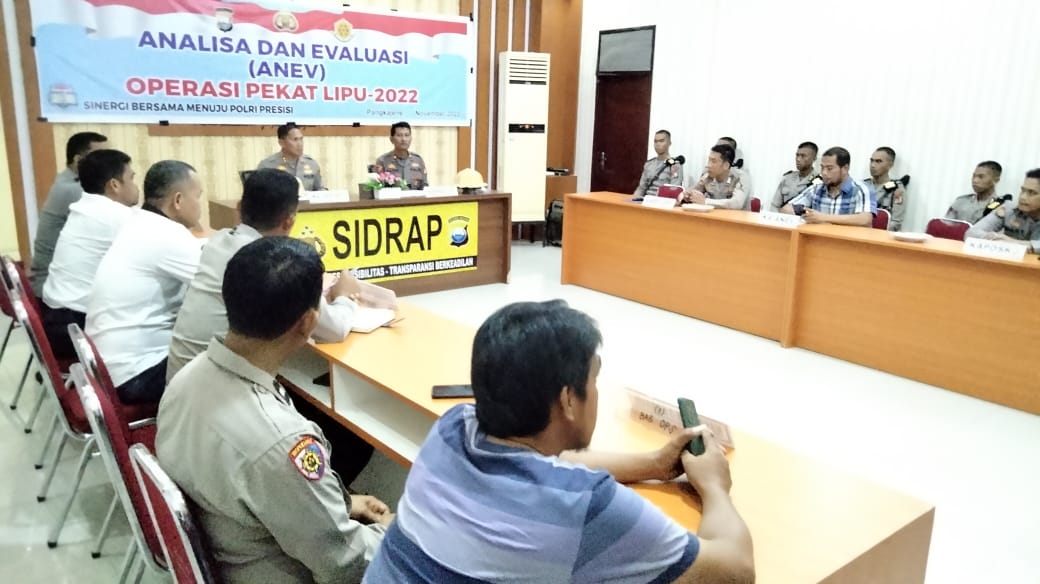 Kapolres Sidrap Pimpin Anev OPS Pekat Lipu 2022