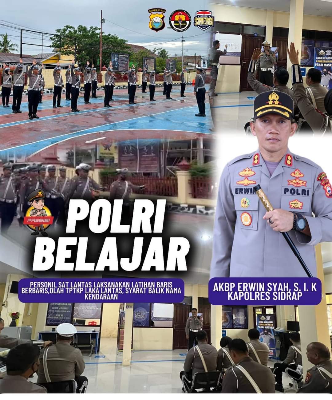 Tindak Lanjut Program Kapolri, Sat Lantas Polres Sidrap Gelar Polri Belajar