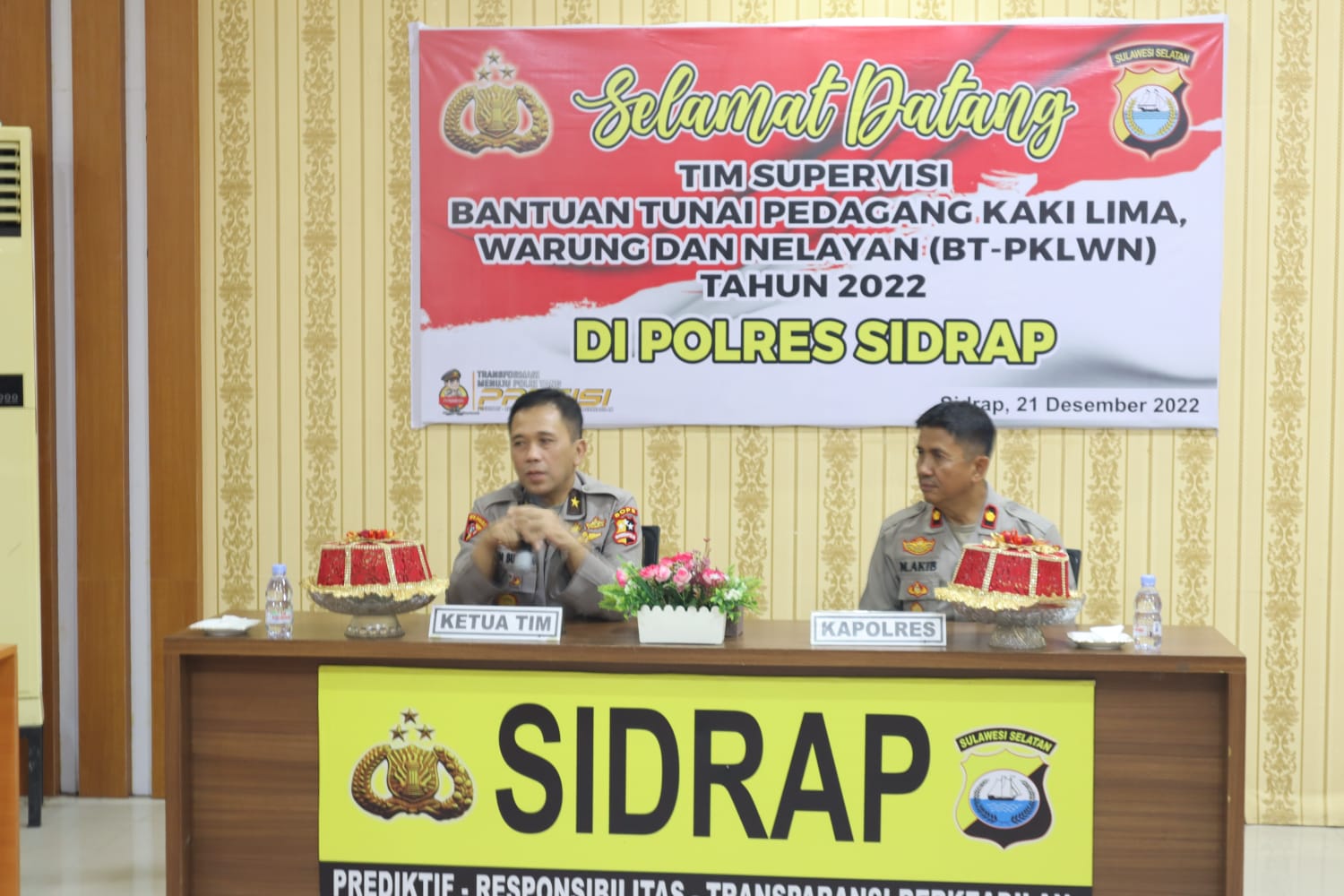 Tim Supervisi BT-PKLWN Mabes Polri Bertandang ke Mako Polres Sidrap