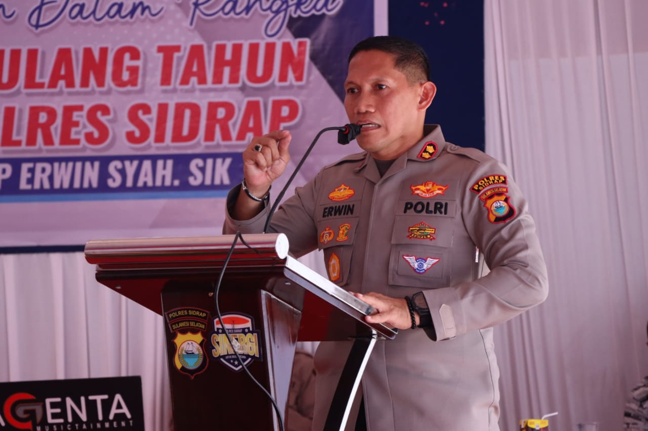 Kapolres Sidrap Imbau Masyarakat Antisipasi Bencana Alam