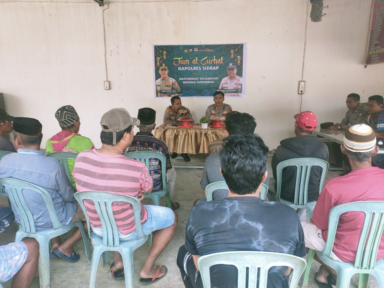 Giat Jumat Curhat Polsek Maritengngae Kepada Warga Desa Mojong