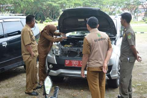 Cek Kelayakan Randis, Pemkab Sidrap Periksa Kel Fisik Seluruh Kendaraan Dinas