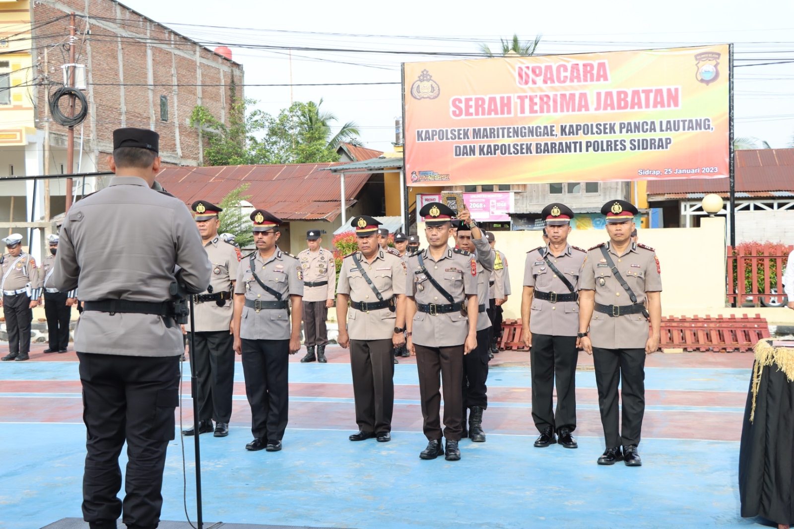 AKBP Erwin Syah Pimpin Upacara Sertijab 3 Kapolsek Jajaran Polres Sidrap