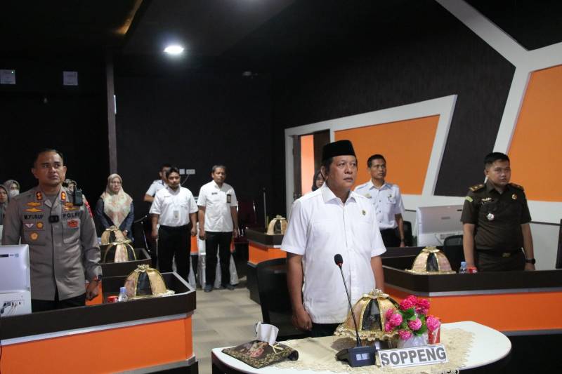 Bupati Bersama Forkopimda Soppeng Ikuti Rakor Inspekur Daerah