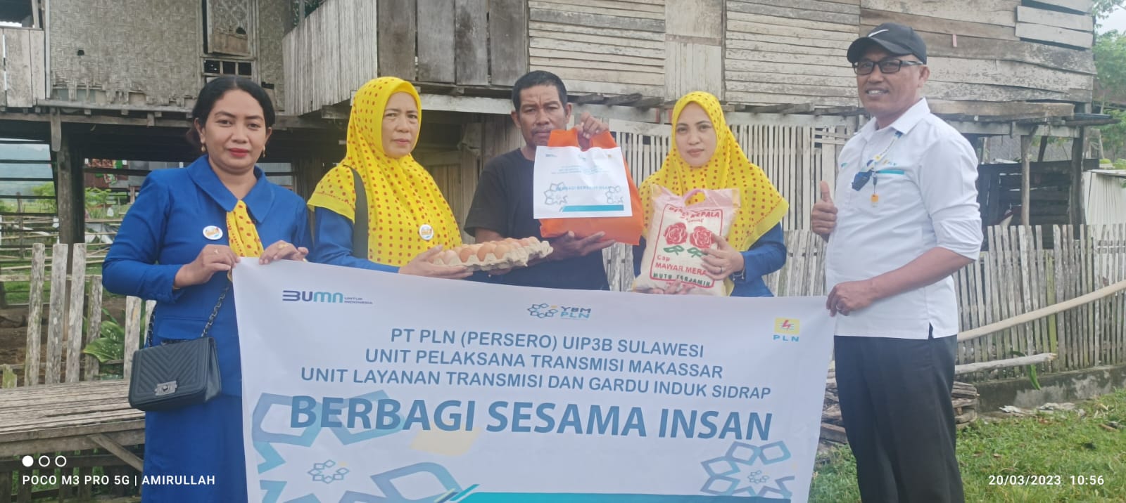 PLN Peduli Kasih, PIKK ULTG Sidrap Bagikan Sembako pada Dhuafa Jelang Ramadhan