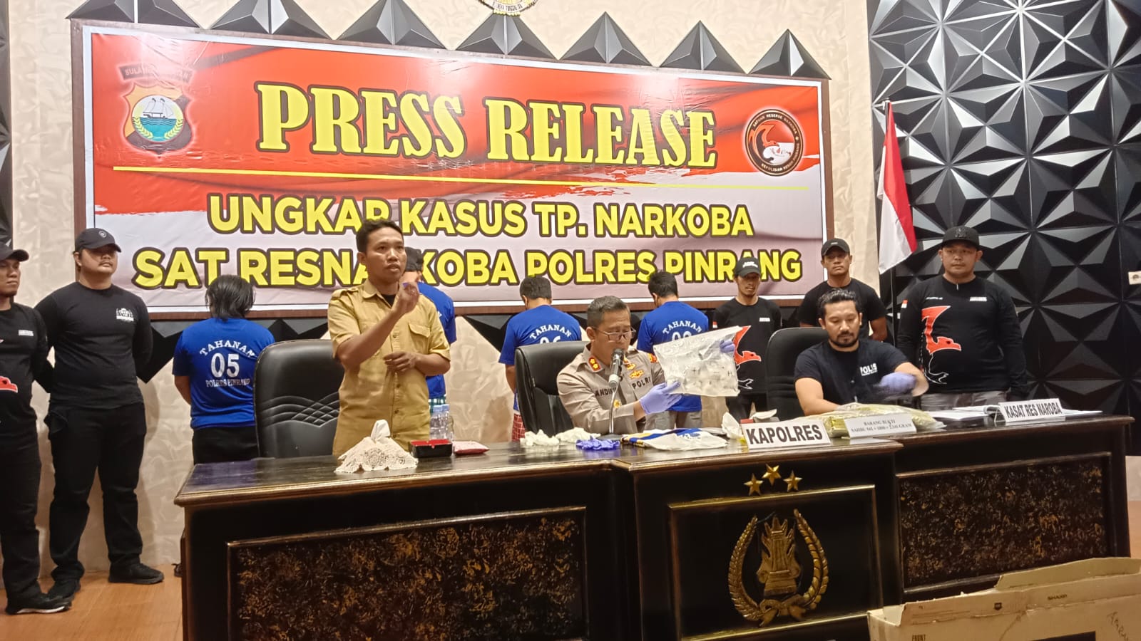 Jawab Keresahan Masyarakat, Satresnarkoba Pinrang Bongkar Jaringan Narkoba Pinrang