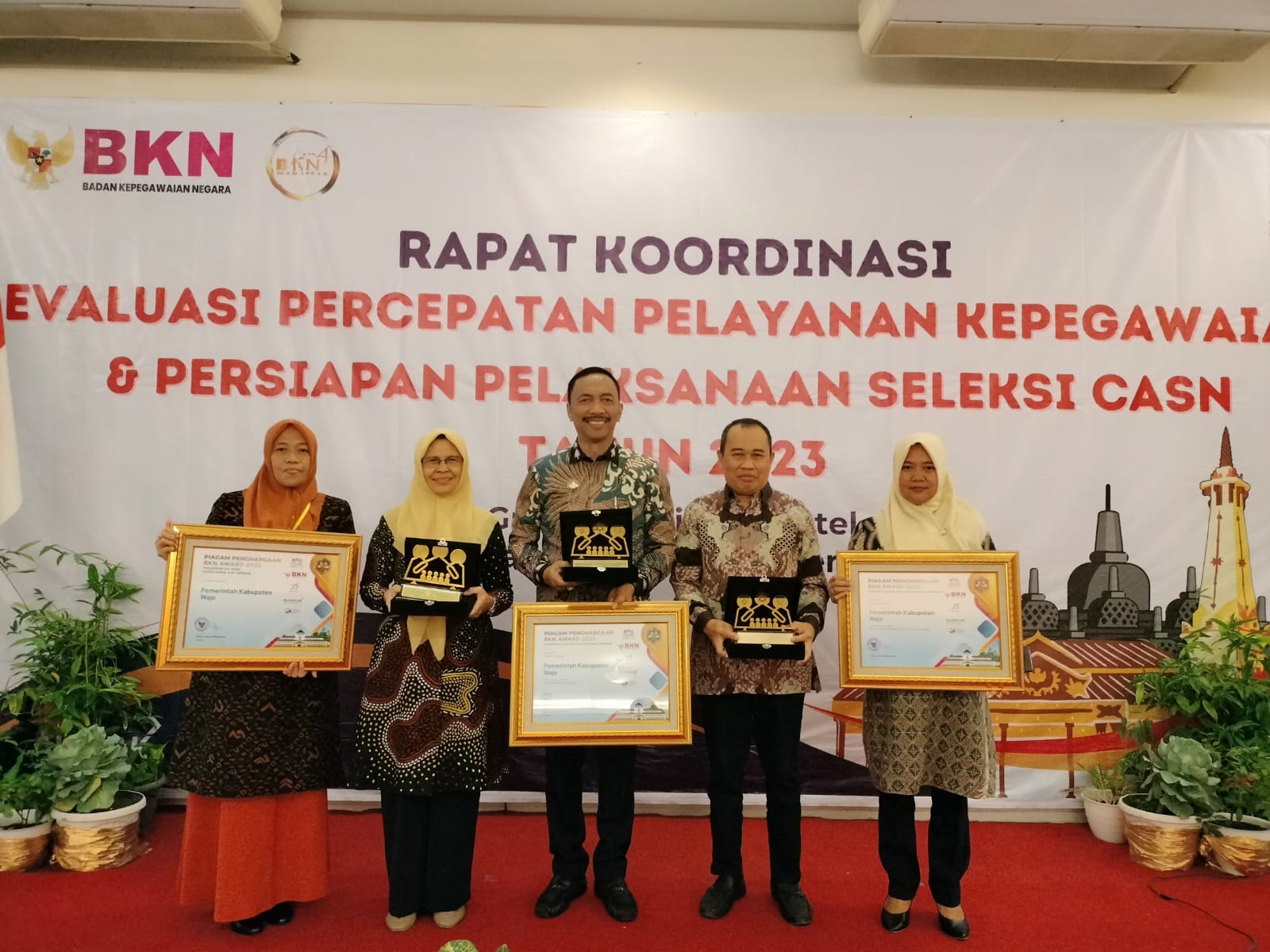 Manajemen ASN Terbaik, Pemkab Wajo Raih Terbaik I BKN Award 2023 di Tiga Kategori