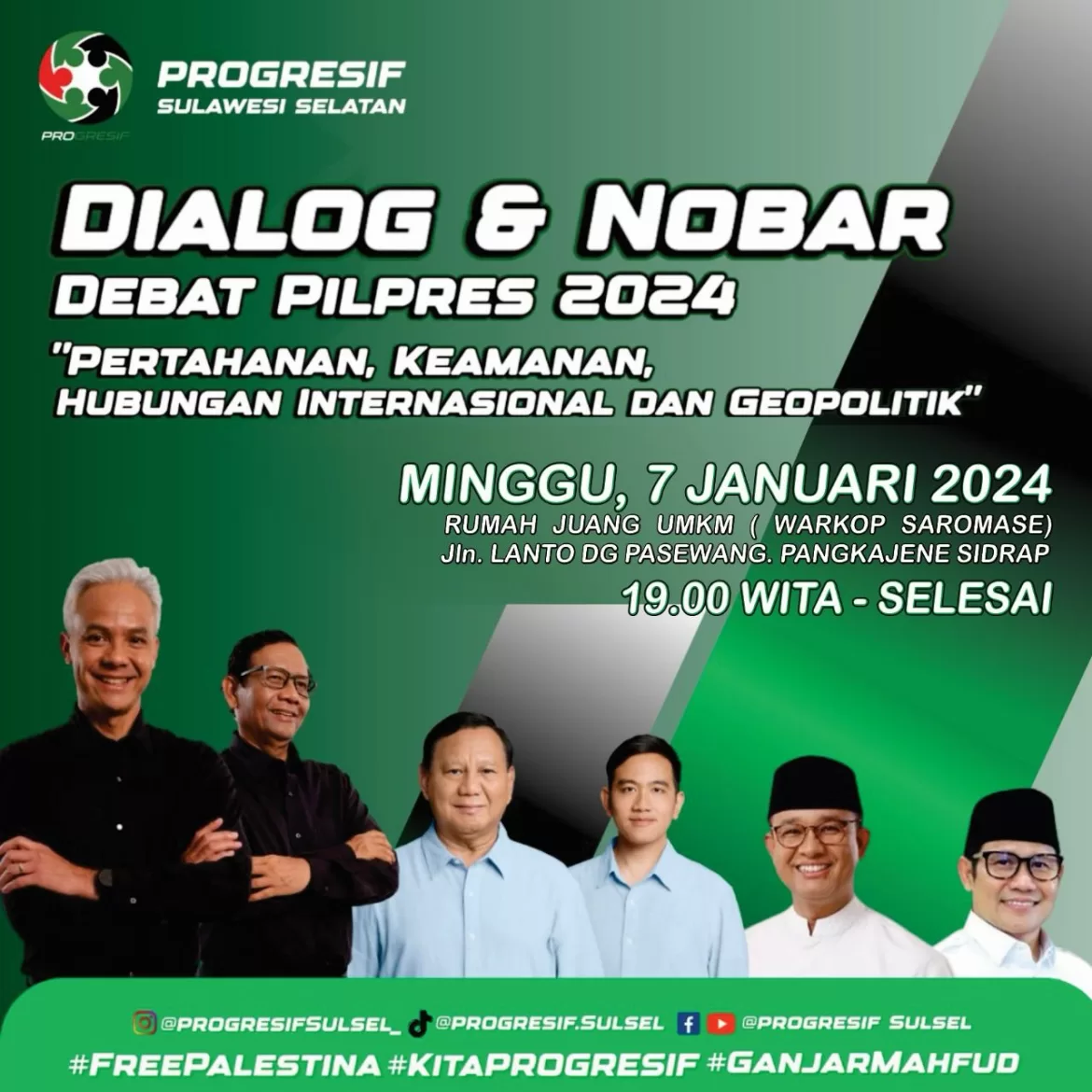 Malam Ini, Dialog Pelaku UMKM di Sidrap Sambil Nobar Debat Pilpres 2024 di Warkop Saromase