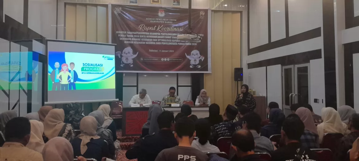 BPJS Ketenagakerjaan Bareng KPU Barru Sosialisasi BPJS Untuk Tenaga Adhoc KPPS