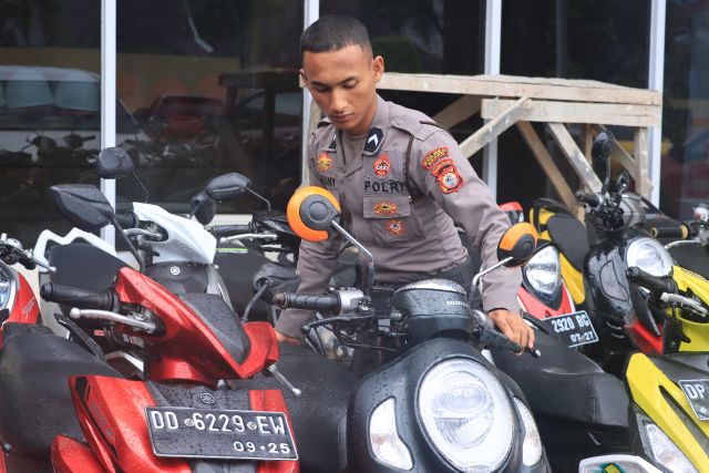 Bubarkan Balap Liar, Polres Barru Amankan Puluhan Motor