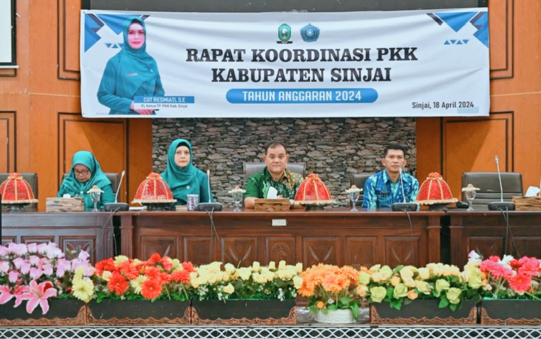 Rakor Tim Penggerak PKK Tingkat Kabupaten Sinjai Tahun 2024 Dihadiri Pj Bupati