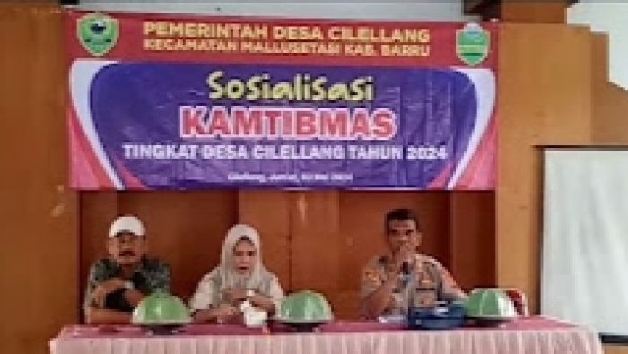 Pemdes Cilellang Kolaborasi Satuan Binmas Polres Barru Edukasi Jaga Ketentraman Antar Warga