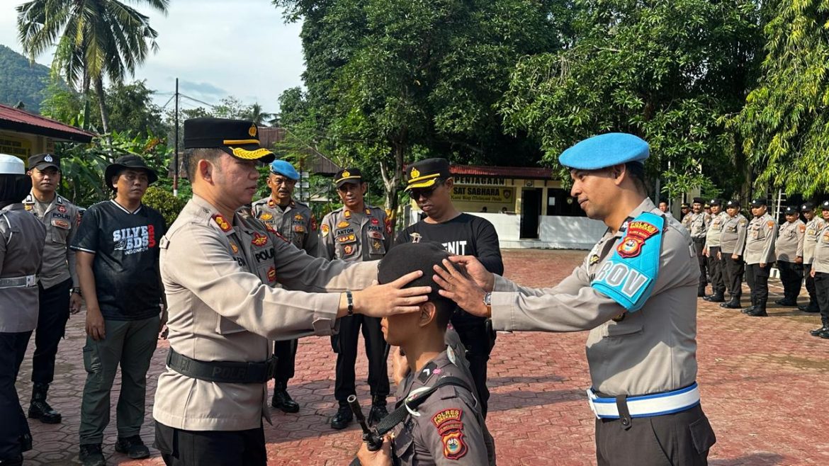 Kapolres Enrekang Pimpin Upacara Pembinaan Tradisi dan Orientasi Bintara Remaja