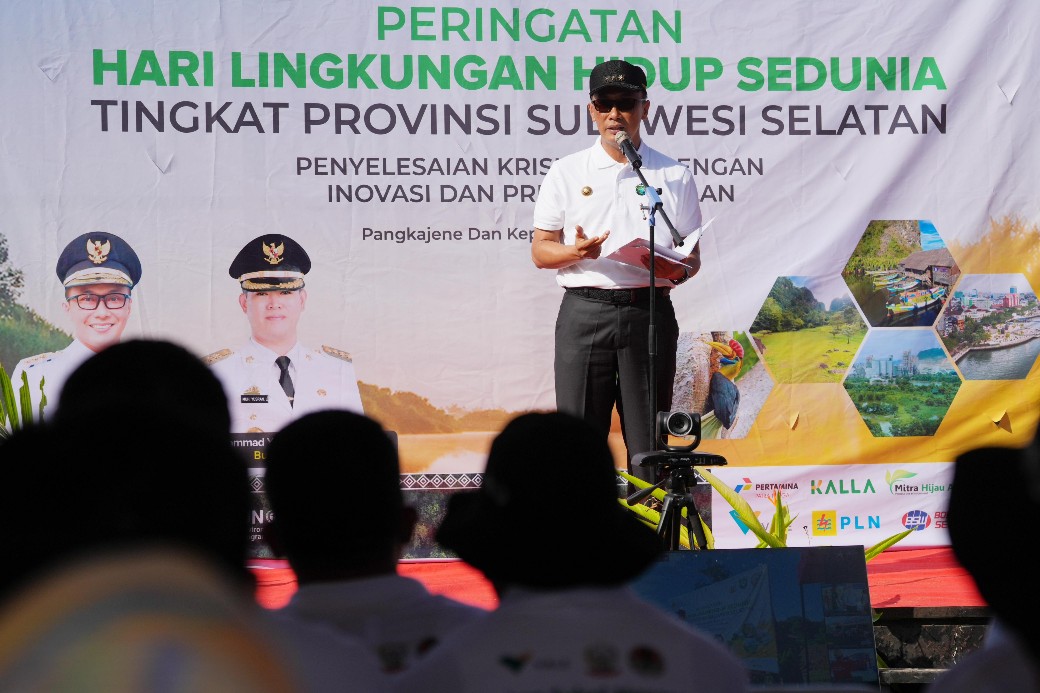 Peringatan Hari Lingkungan Hidup se Dunia, Pj Gubernur Sulawesi Selatan Prof Zudan Ajak Masyarakat Pulihkan dan Lestarikan Lingkungan