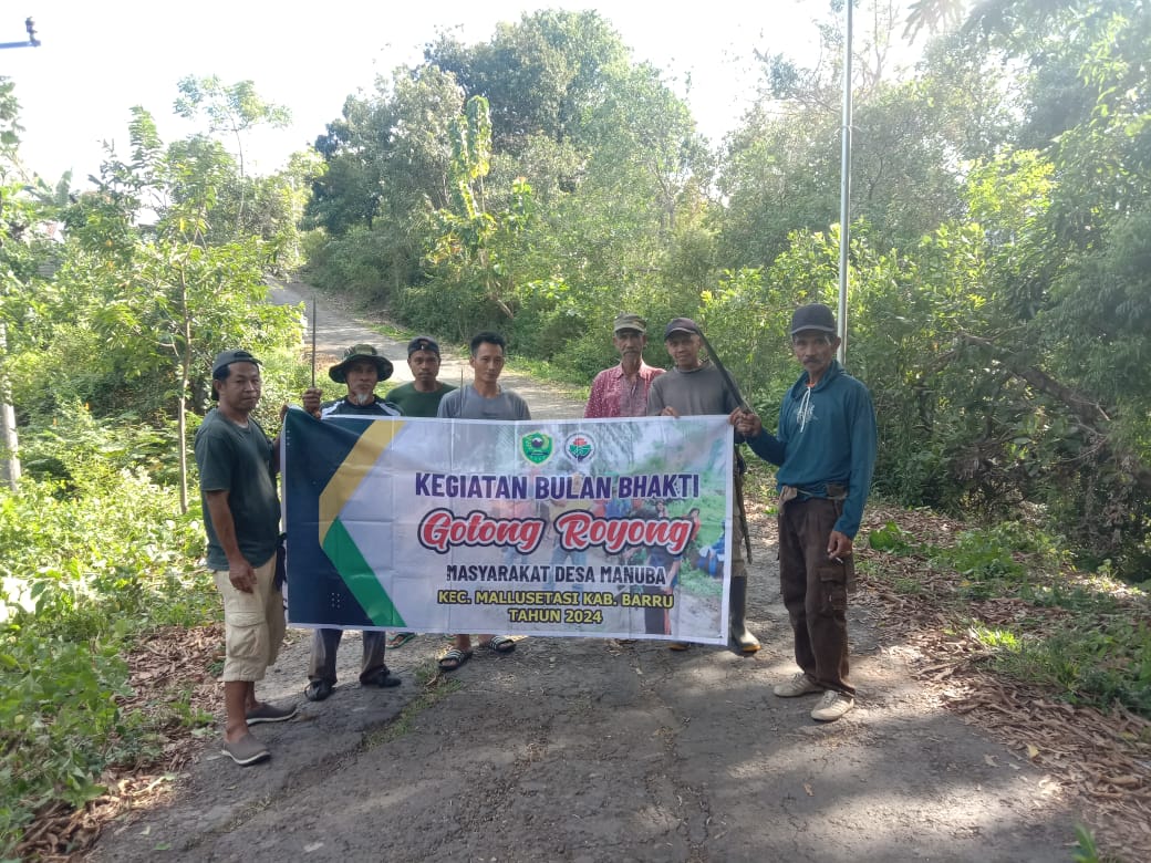 Kades Hasna Pimpin Bulan Bhakti Gotong Royong di Dusun Manuba