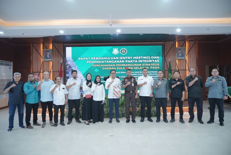 Wakajati Sulsel Ikuti Entri Meeting dan MOU Pakta Integritas Pengamanan Pembangunan Strategis Sulsel