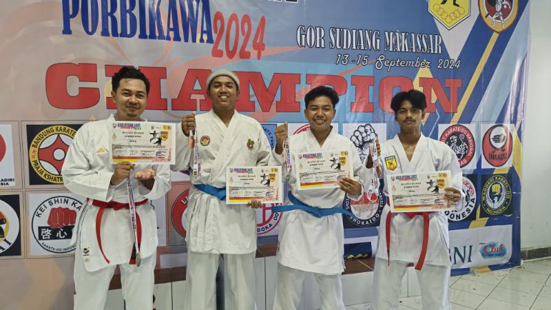 Belasan Medali di Kejurnas Karate PORBIKAWA 2024 Sukses Diboyong Atlit Kabupaten Sidrap