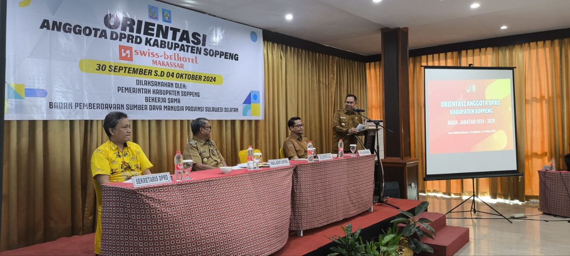 BPSDM Soppeng Kerjasama Dengan Provinsi Gelar Orientasi Anggota DPRD