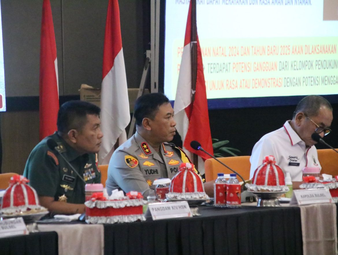 Kapolda Sulsel Pimpin Rapat Koordinasi Lintas Sektoral Dalam Rangka Operasi Lilin 2024