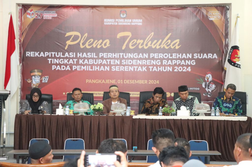 Andalan Hati dan SAR-KANAAH Menang Telak di Pilkada Sidrap 2024, Hasil Rekapitulasi Kabupaten 113.390 Suara dan Provinsi 146.692 Suara