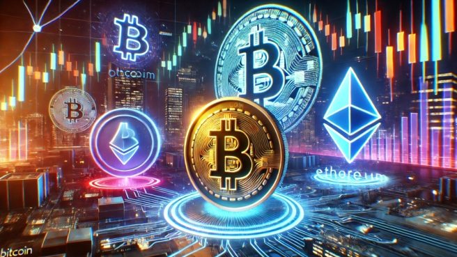 Ilustrasi pasar kripto hari ini, Bitcoin bertahan di $87.500 dan Solana naik 3,8%.