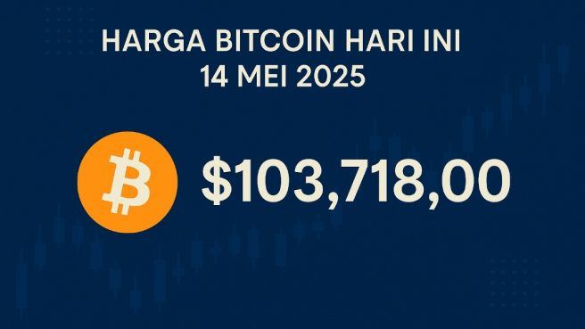 Harga Bitcoin Hari Ini 14 Mei 2025 menunjukkan pergerakan signifikan dengan Bitcoin mencapai $103.718