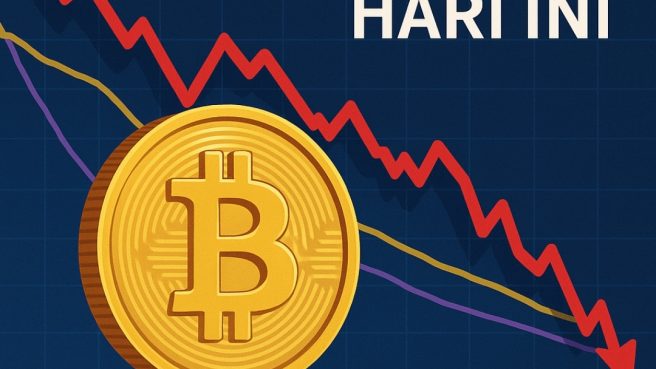 Ilustrasi digital pasar kripto menunjukkan tren harga Bitcoin, PEPE Coin, ADA, dan Ethereum, dengan grafik candlestick dan latar futuristik bertema keuangan.