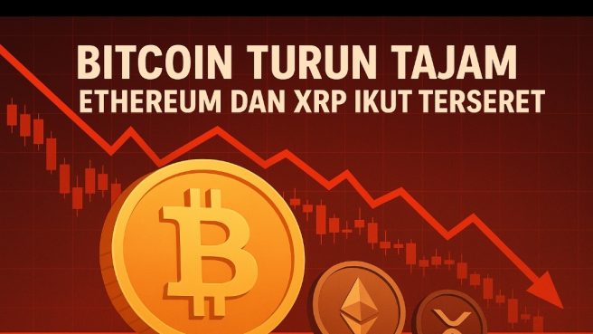 Ilustrasi pergerakan btc, eth dan xrp