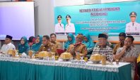 Bupati Wajo Andi Rosman, Wakil Bupati dr. Baso Rahmanuddin, dan Wakil Ketua DPRD Andi Muh Rasyadi saat memimpin Musrenbang Kecamatan Belawa.
