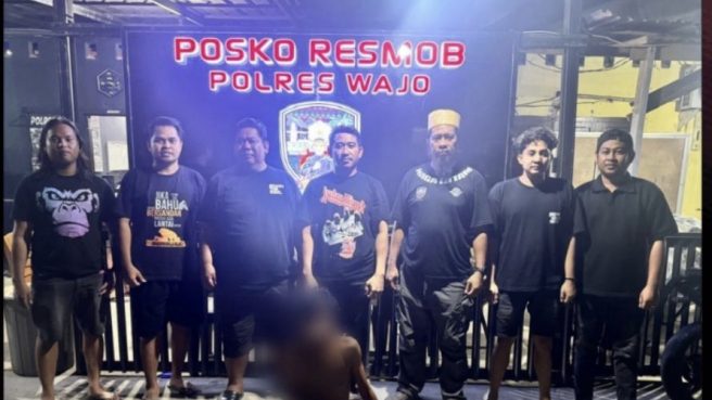 Tim Resmob Polres Wajo mengamankan pelaku curanmor yang dilumpuhkan dengan tindakan tegas terukur.