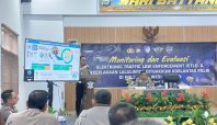 Suasana monitoring dan evaluasi ETLE oleh Ditgakkum Korlantas Polri di Polda Sulsel.