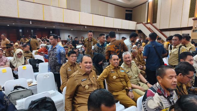 Bupati Wajo Andi Rosman bersama jajaran kepala daerah dalam Rakornas Antisipasi El Nino di Gedung F Kementan Jakarta.